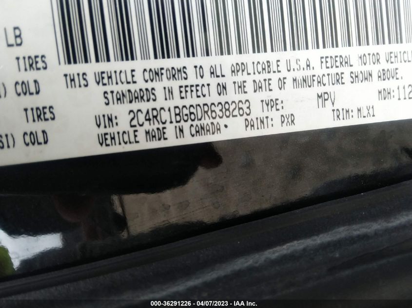 2013 CHRYSLER TOWN & COUNTRY TOURING - 2C4RC1BG6DR638263