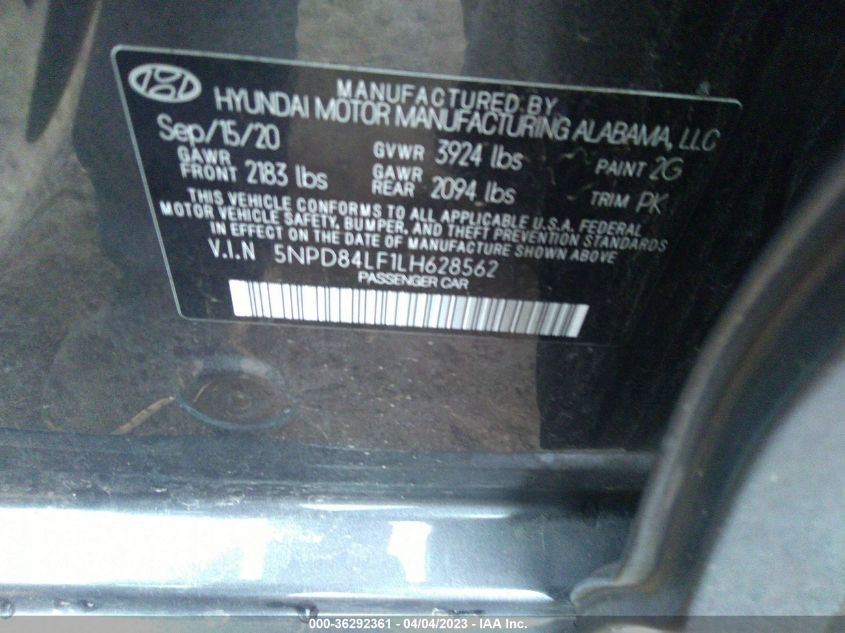 VIN 5NPD84LF1LH628562 2020 HYUNDAI ELANTRA no.9