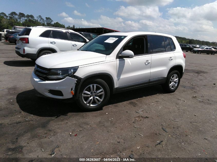 2013 VOLKSWAGEN TIGUAN S W/SUNROOF - WVGAV3AX8DW597013