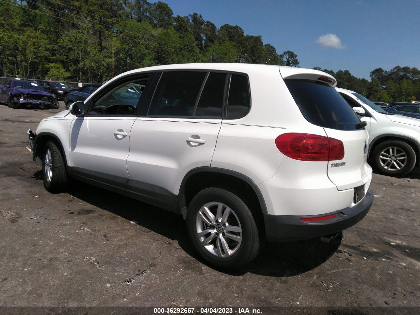 2013 VOLKSWAGEN TIGUAN S W/SUNROOF - WVGAV3AX8DW597013