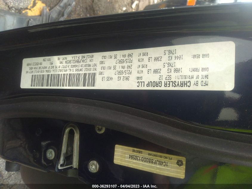2013 JEEP PATRIOT SPORT - 1C4NJPBB0DD130594