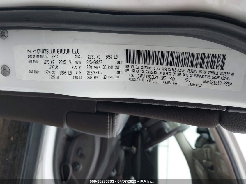2014 JEEP CHEROKEE LATITUDE - 1C4PJLCB3EW217105