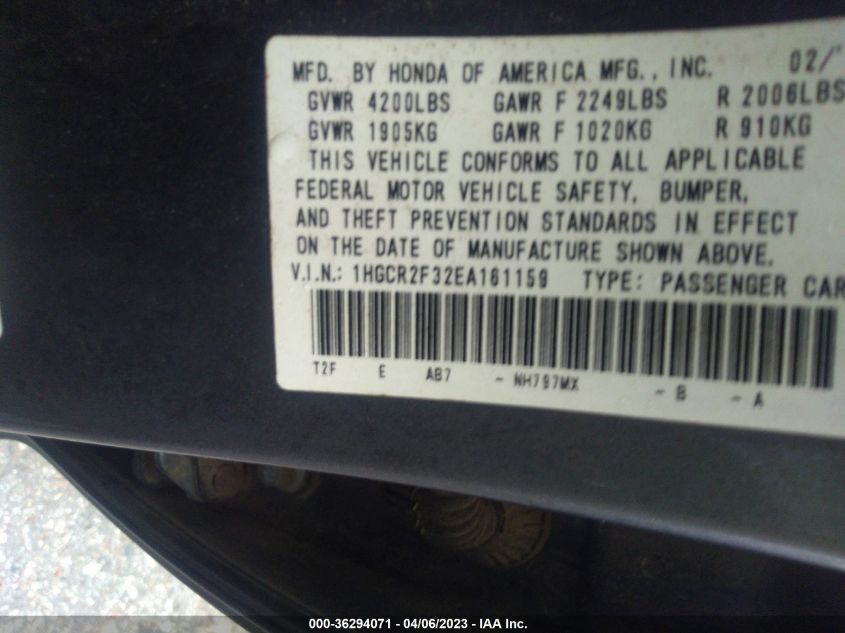 2014 HONDA ACCORD SEDAN LX - 1HGCR2F32EA161159