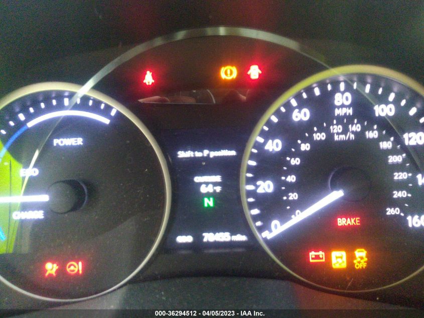 2013 LEXUS ES 300H HYBRID - JTHBW1GG4D2036055