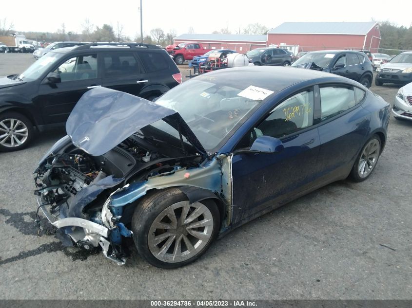 2022 TESLA MODEL 3 - 5YJ3E1EA6NF289531