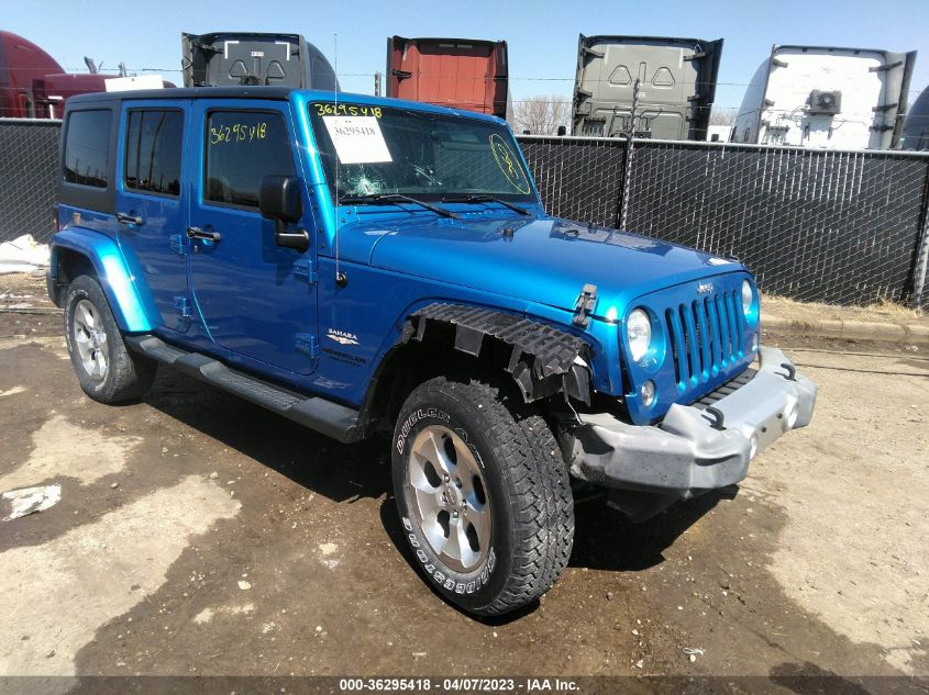2014 JEEP WRANGLER UNLIMITED SAHARA - 1C4BJWEG2EL206991