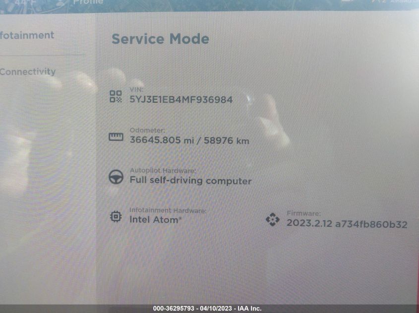 2021 TESLA MODEL 3 LONG RANGE - 5YJ3E1EB4MF936984