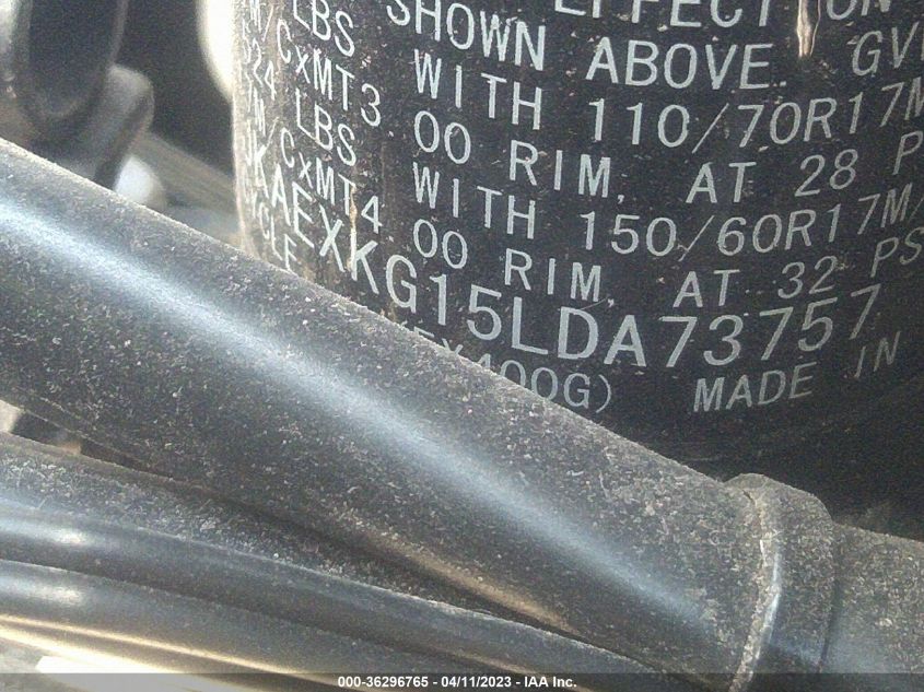 2020 KAWASAKI EX400 - JKAEXKG15LDA73757