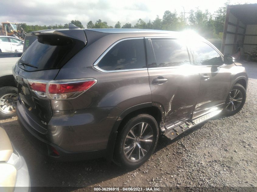 VIN 5TDKKRFH6GS137763 2016 TOYOTA HIGHLANDER no.4