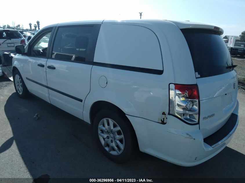 2014 RAM CARGO VAN TRADESMAN 2C4JRGAG7ER148383