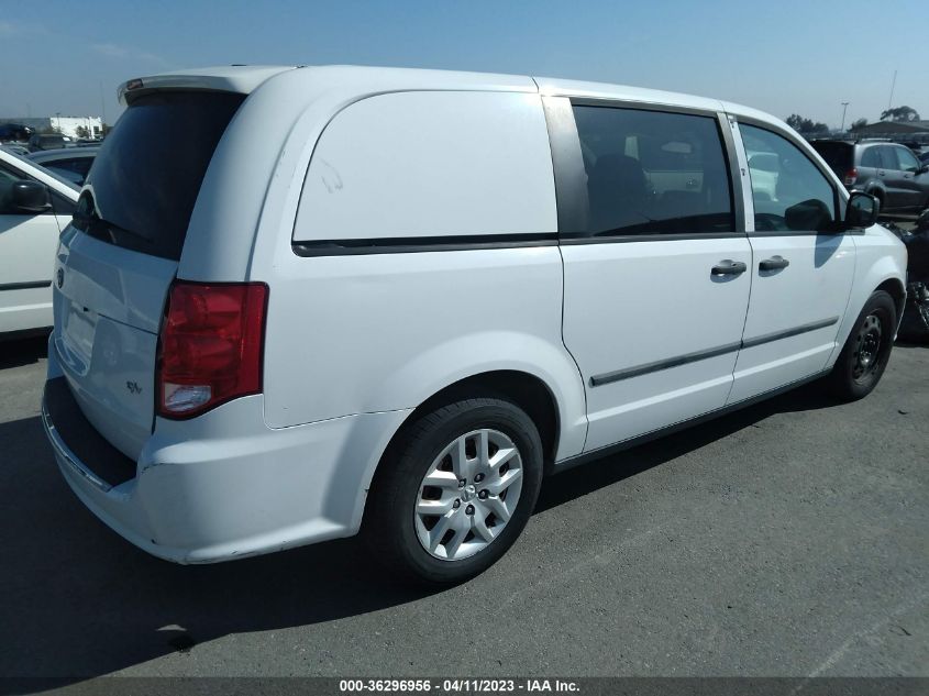 2014 RAM CARGO VAN TRADESMAN 2C4JRGAG7ER148383