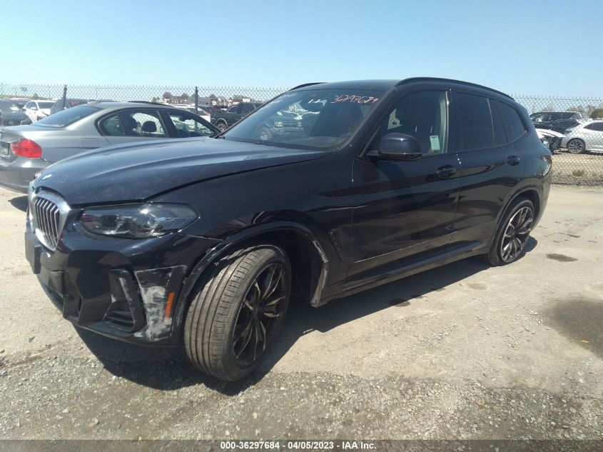 2022 BMW X3 SDRIVE30I - 5UX43DP06N9K83995