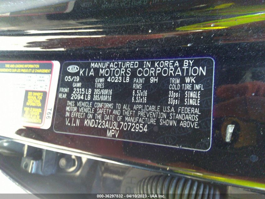 2020 KIA SOUL LX - KNDJ23AU3L7072954