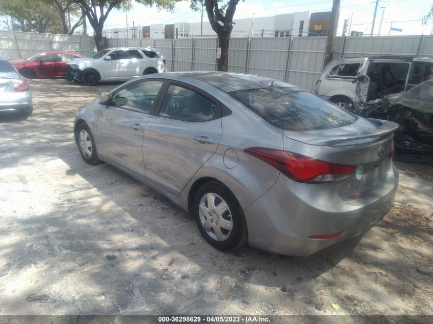 2016 HYUNDAI ELANTRA SE - 5NPDH4AEXGH734668