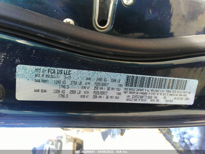 2015 DODGE JOURNEY SE - 3C4PDCAB0FT713058
