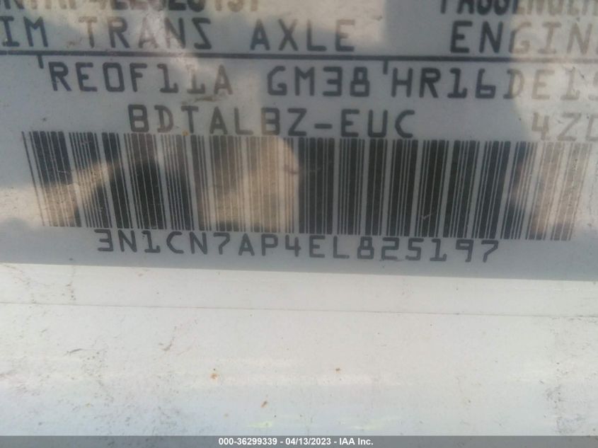 2014 NISSAN VERSA SV - 3N1CN7AP4EL825197
