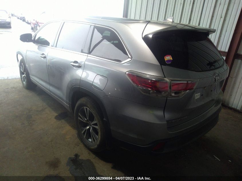 2016 TOYOTA HIGHLANDER XLE - 5TDJKRFH7GS307916