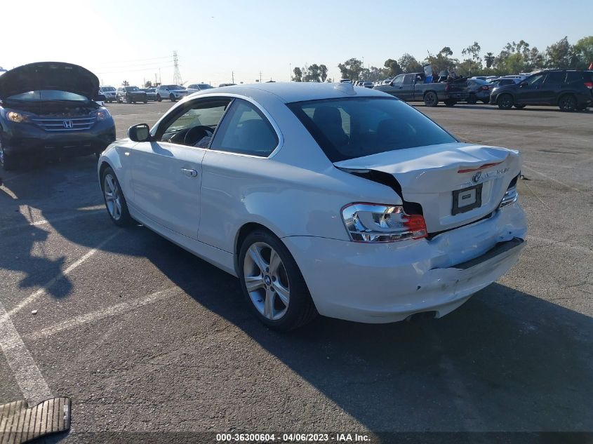 2013 BMW 1 SERIES 128I WBAUP9C50DVS94546