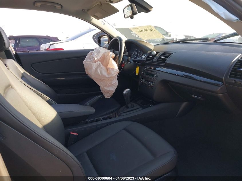 2013 BMW 1 SERIES 128I WBAUP9C50DVS94546