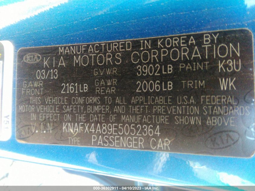 2014 KIA FORTE EX - KNAFX4A89E5052364