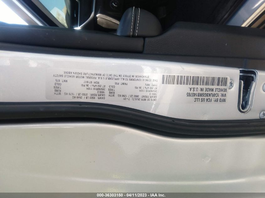 2021 JEEP GRAND CHEROKEE L LIMITED - 1C4RJKBG6M8140765