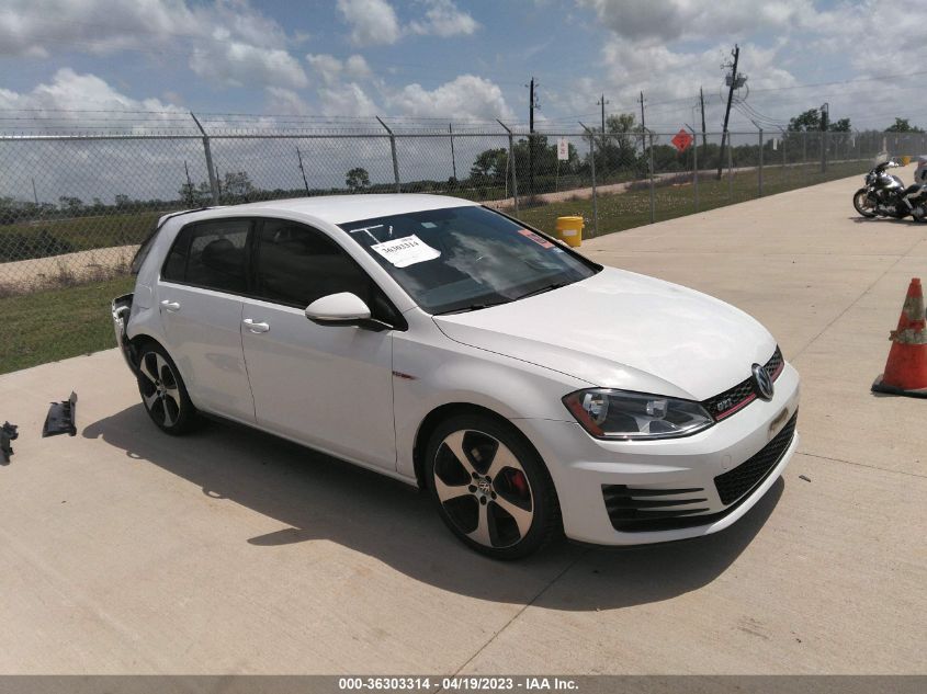 2017 VOLKSWAGEN GOLF GTI S/SE/AUTOBAHN/SPORT - 3VW5T7AU7HM063187