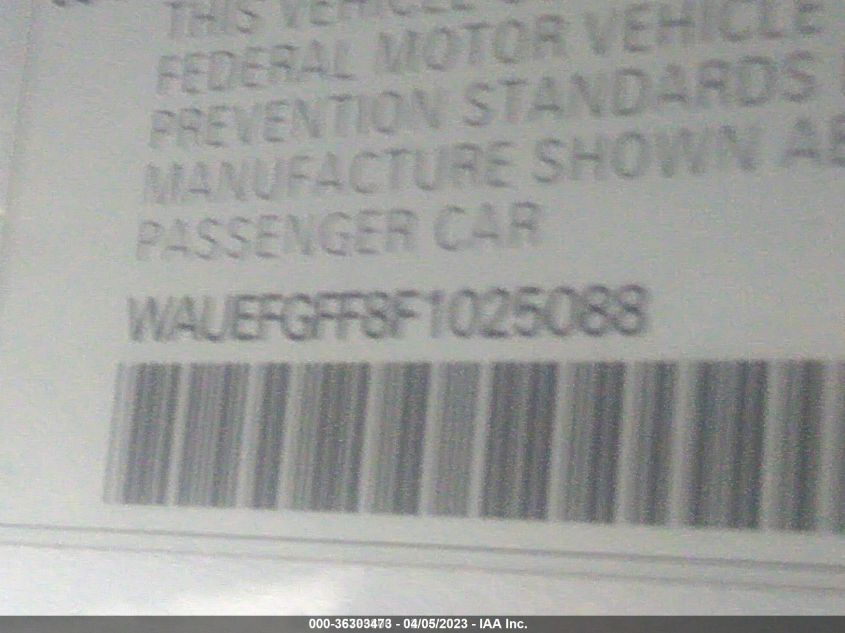 2015 AUDI A3 2.0T PREMIUM PLUS - WAUEFGFF8F1025088