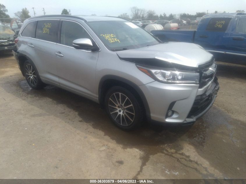 2017 TOYOTA HIGHLANDER XLE/SE - 5TDJZRFH1HS383001