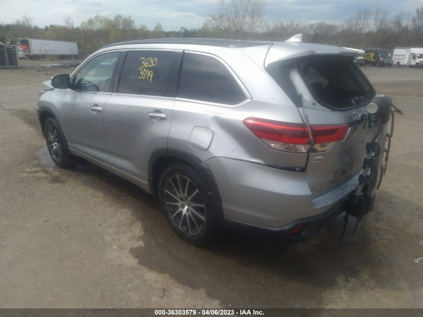 2017 TOYOTA HIGHLANDER XLE/SE - 5TDJZRFH1HS383001