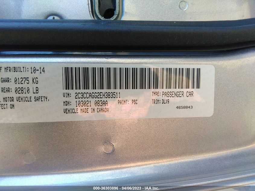 2014 CHRYSLER 300 300S - 2C3CCAGG2EH383511