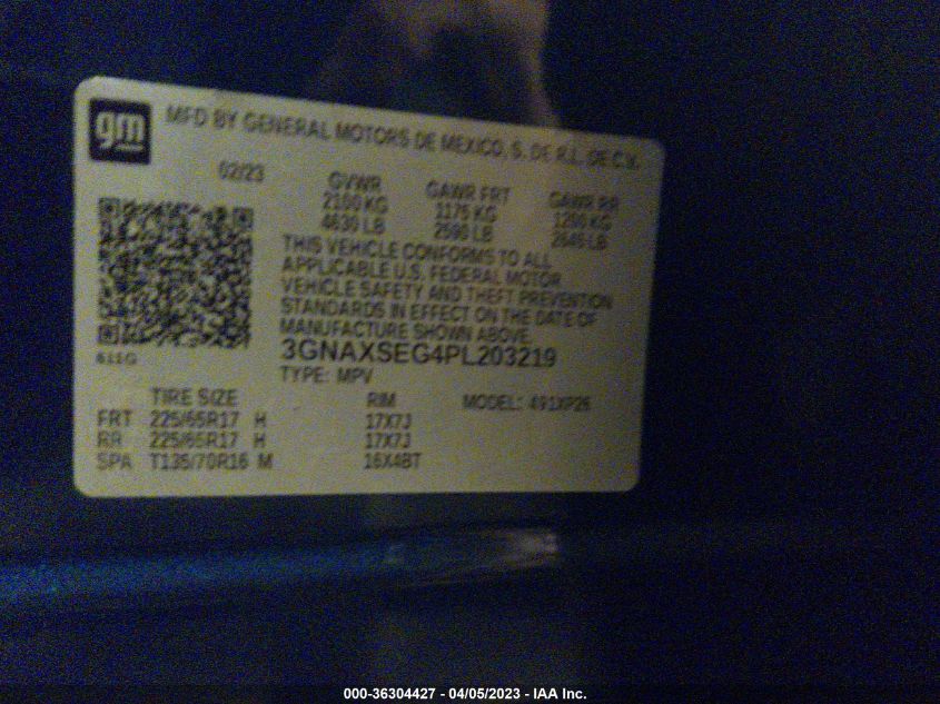 2023 CHEVROLET EQUINOX LS - 3GNAXSEG4PL203219