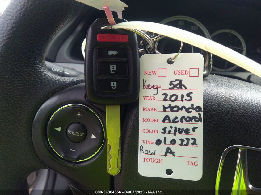 2015 HONDA ACCORD SEDAN LX - 1HGCR2F31FA010332