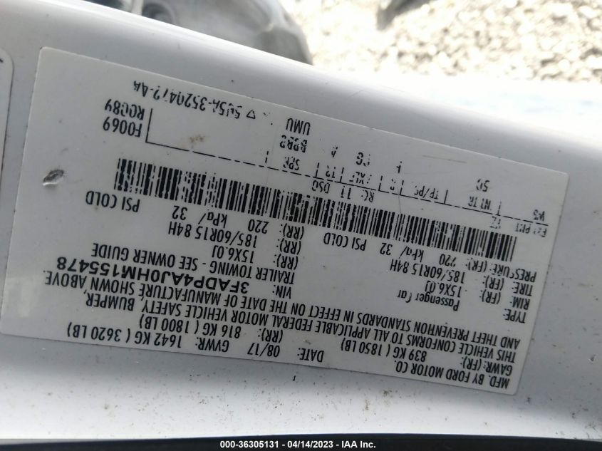 2017 FORD FIESTA S - 3FADP4AJ0HM155478