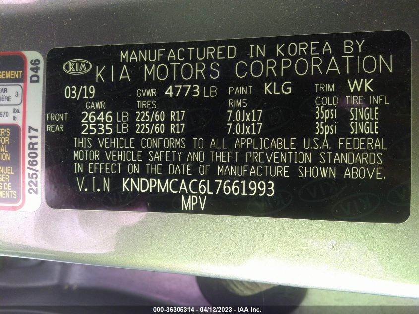 2020 KIA SPORTAGE LX - KNDPMCAC6L7661993