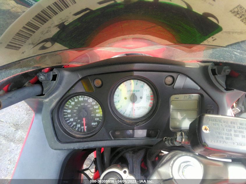 2001 HONDA VFR800 F1 JH2RC46081M300383