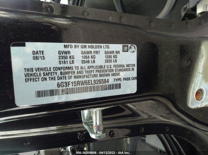 2014 CHEVROLET SS 6G3F15RW6EL926584