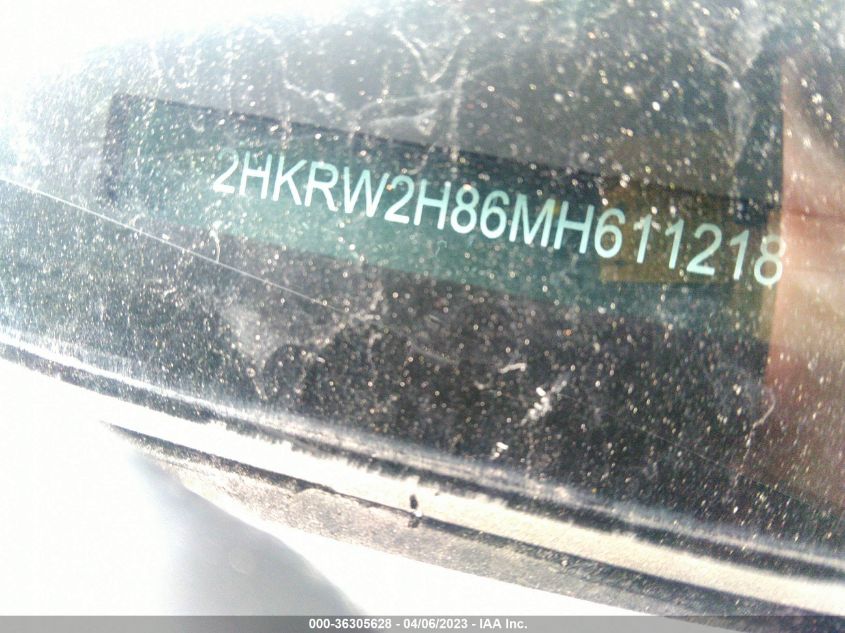2021 HONDA CR-V EX-L - 2HKRW2H86MH611218