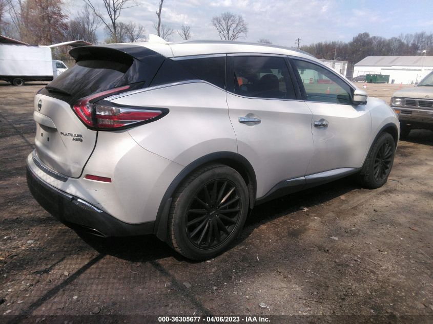 2018 NISSAN MURANO PLATINUM - 5N1AZ2MH5JN202886