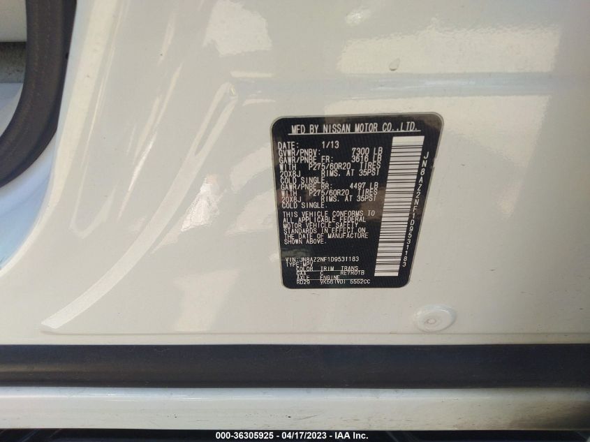 2013 INFINITI QX56 JN8AZ2NF1D9531183
