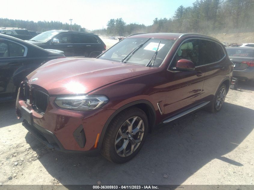2022 BMW X3 XDRIVE30I - 5UX53DP07N9L21660