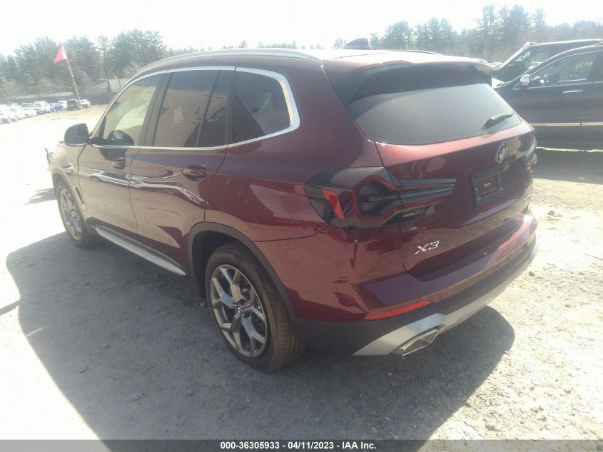 2022 BMW X3 XDRIVE30I - 5UX53DP07N9L21660