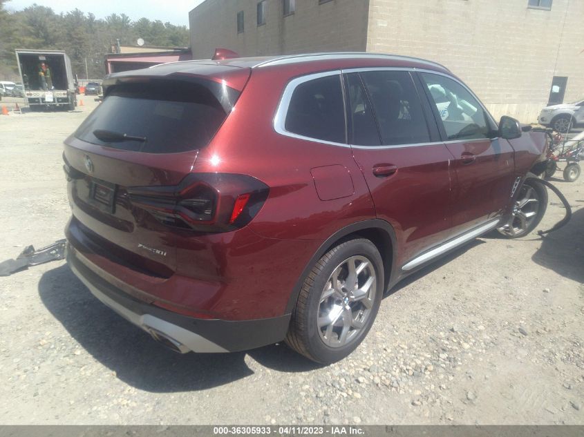 2022 BMW X3 XDRIVE30I - 5UX53DP07N9L21660
