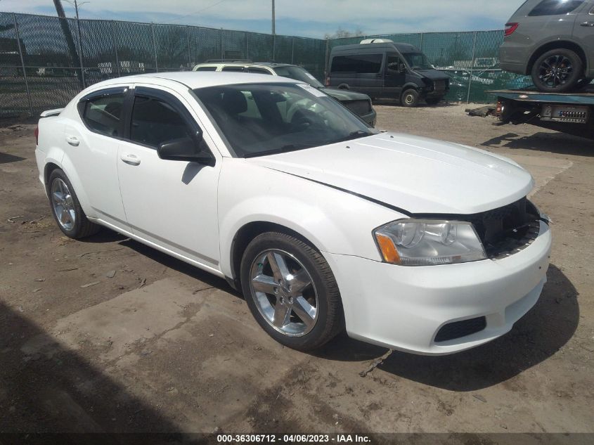 2013 DODGE AVENGER SE - 1C3CDZABXDN616923