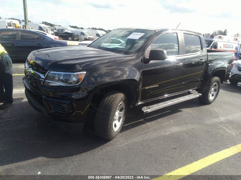 2021 CHEVROLET COLORADO 2WD WORK TRUCK - 1GCGSBEA4M1212115