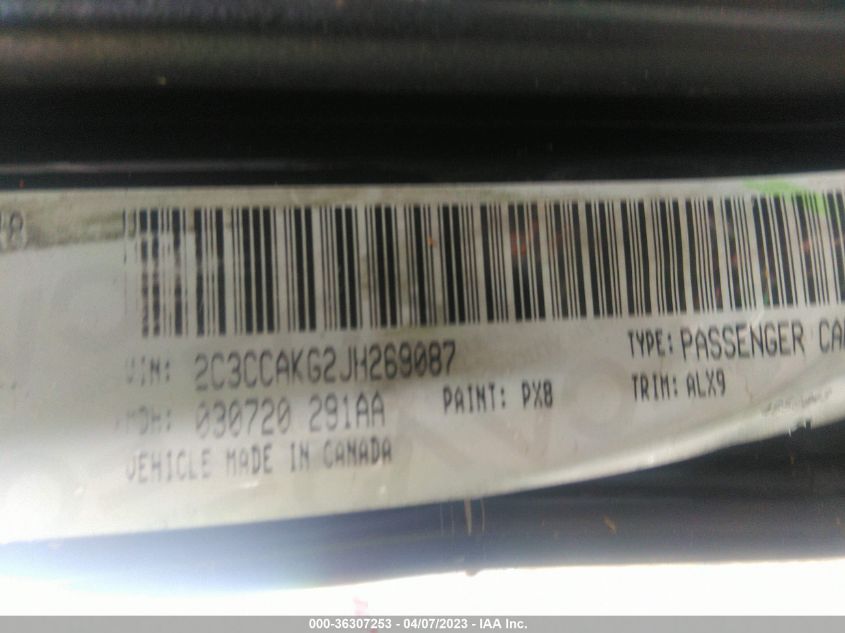 2018 CHRYSLER 300 LIMITED - 2C3CCAKG2JH269087