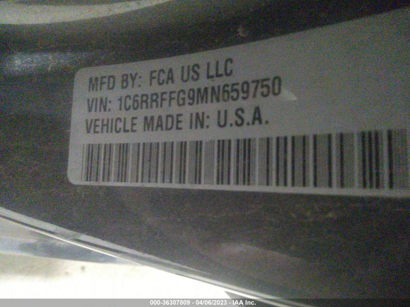 2021 RAM 1500 BIG HORN - 1C6RRFFG9MN659750