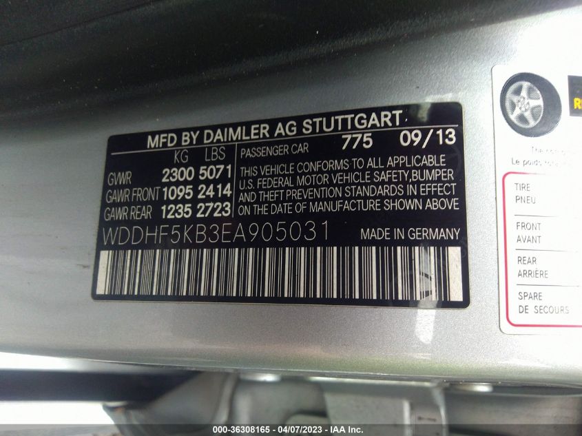 2014 MERCEDES-BENZ E-CLASS E 350 - WDDHF5KB3EA905031