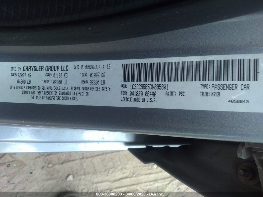 2013 CHRYSLER 200 TOURING - 1C3CCBBB5DN695801