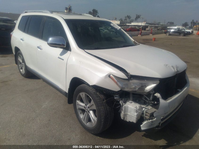 2013 TOYOTA HIGHLANDER LIMITED - 5TDYK3EH0DS107856