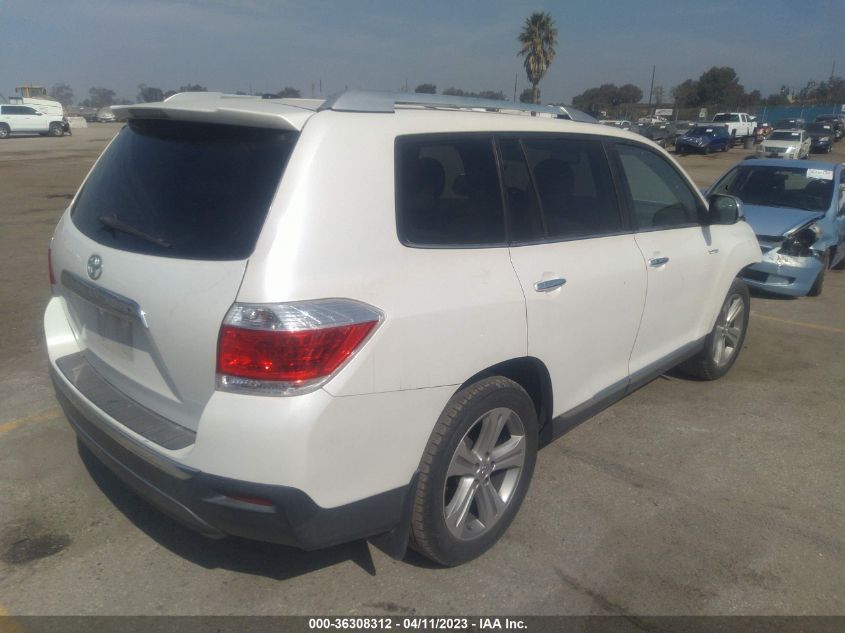 2013 TOYOTA HIGHLANDER LIMITED - 5TDYK3EH0DS107856